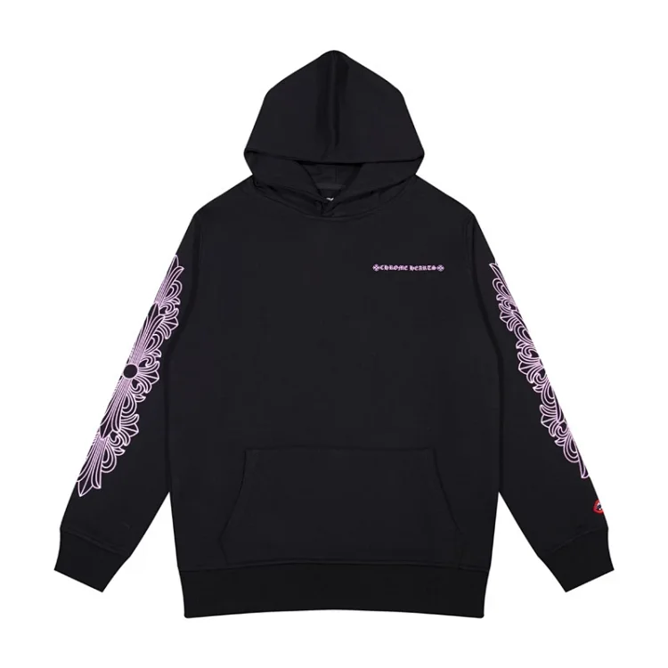 Chrome Hearts Black Hoodie with Purple Embroidery [36 styles]