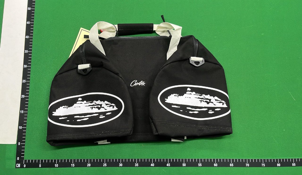 Cortez Alcatraz Duffle Bag - Black with Beige Straps -3