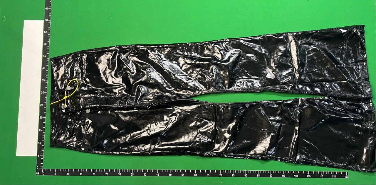 Shiny Black Flared Trousers - Stylish and Comfortable -3