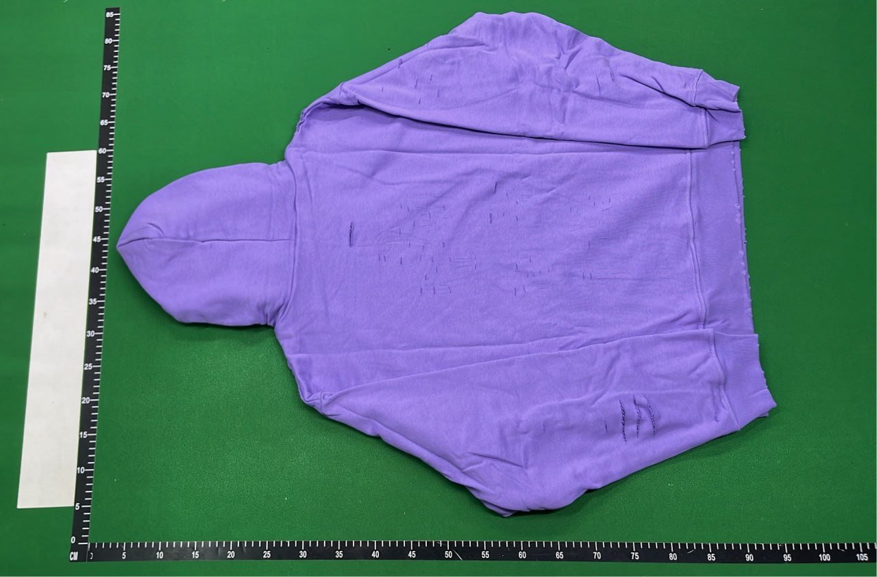 Distressed Green Hoodie with White Logo - Ripped Design [7 styles] -2