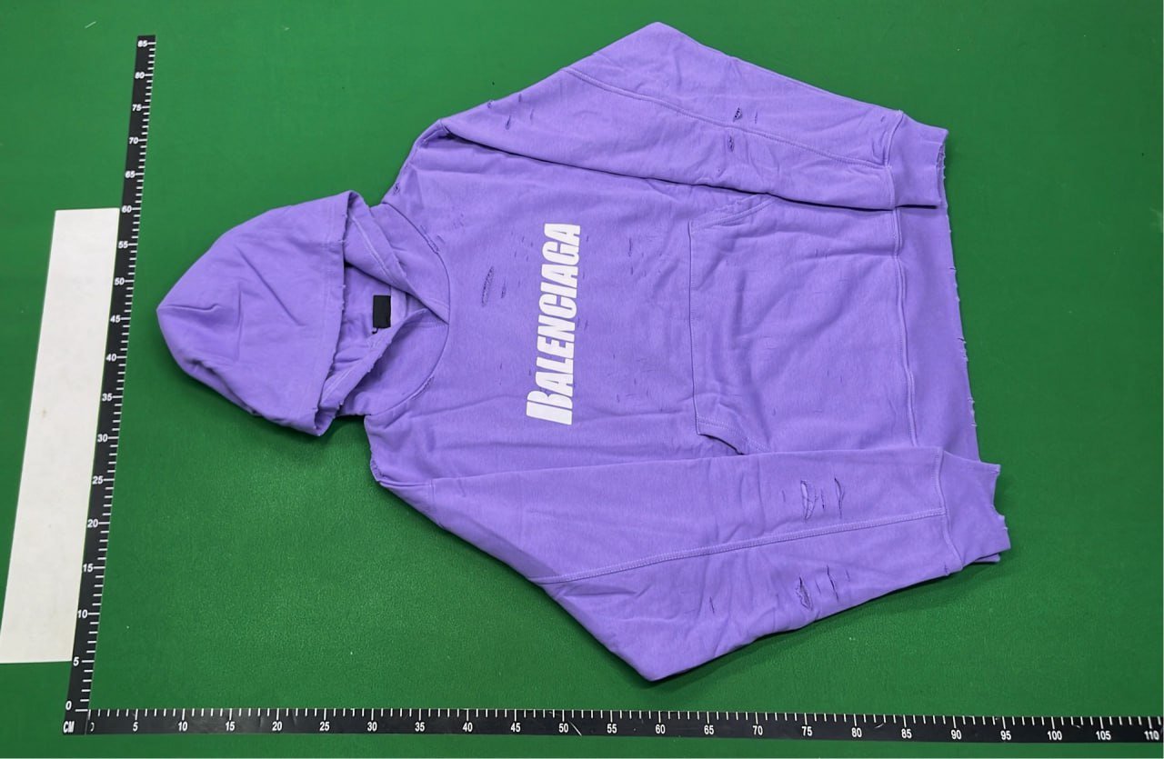 Distressed Green Hoodie with White Logo - Ripped Design [7 styles] -3