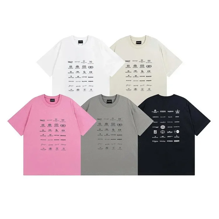 Balenciaga Logo Grid T-Shirt 