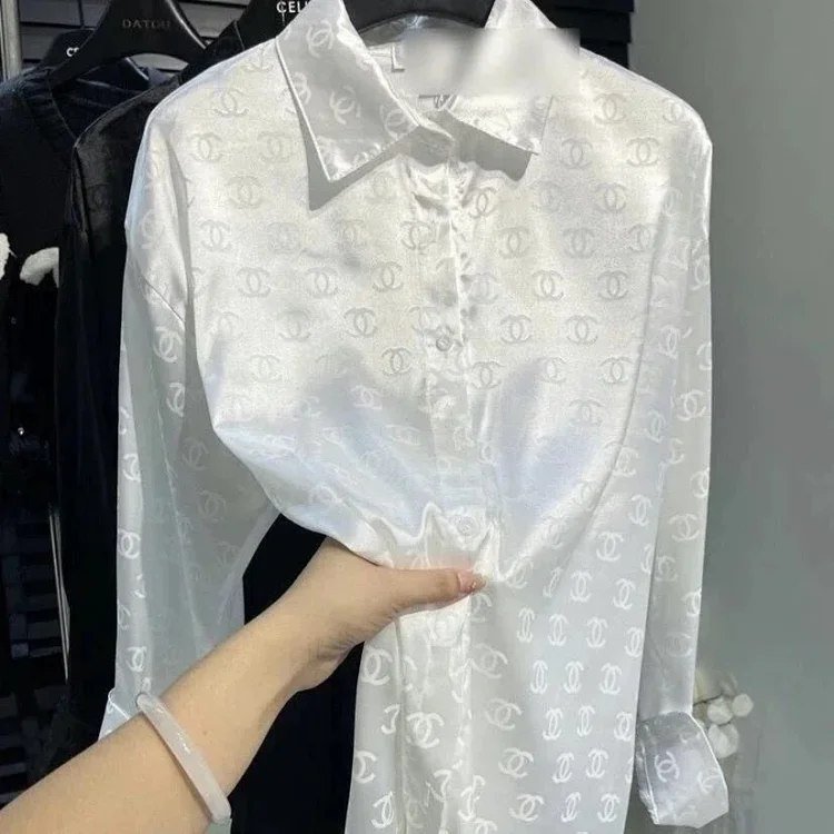 Chanel CC Logo Silk Shirt -2