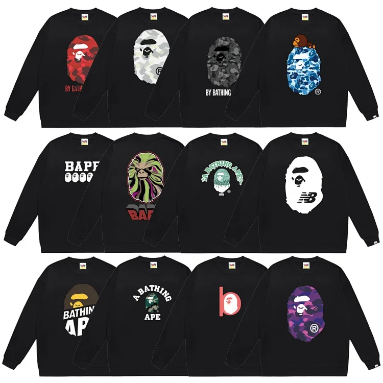 Printed Terry Crewneck Sweatsh