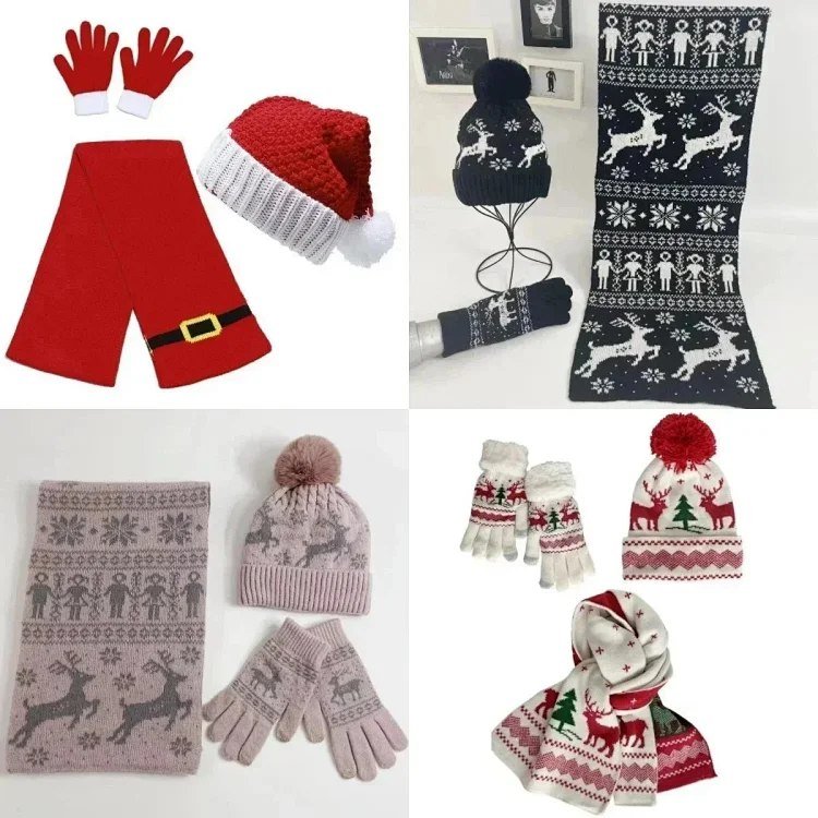 Fashionable Christmas scarf set -3