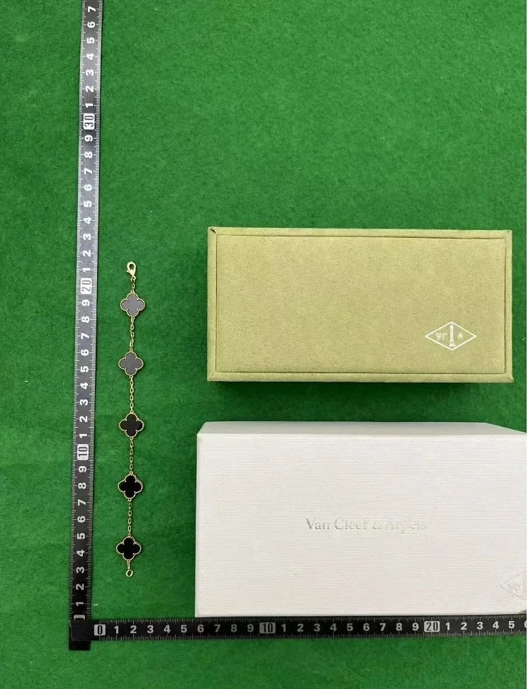 V Gold High Version Four-Leaf Clover Bracelet [40 styles] -3