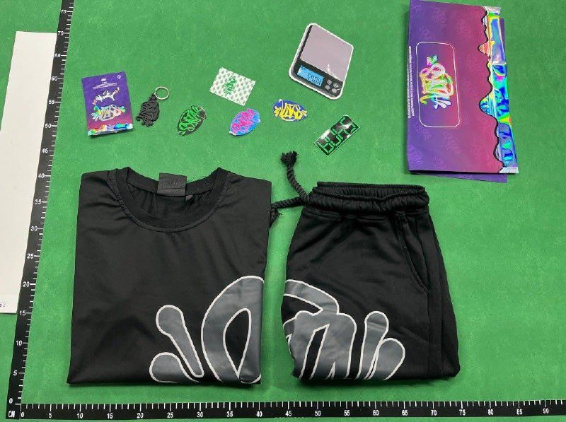 Blue Hoodie with White Graphic Design [34 styles] -2