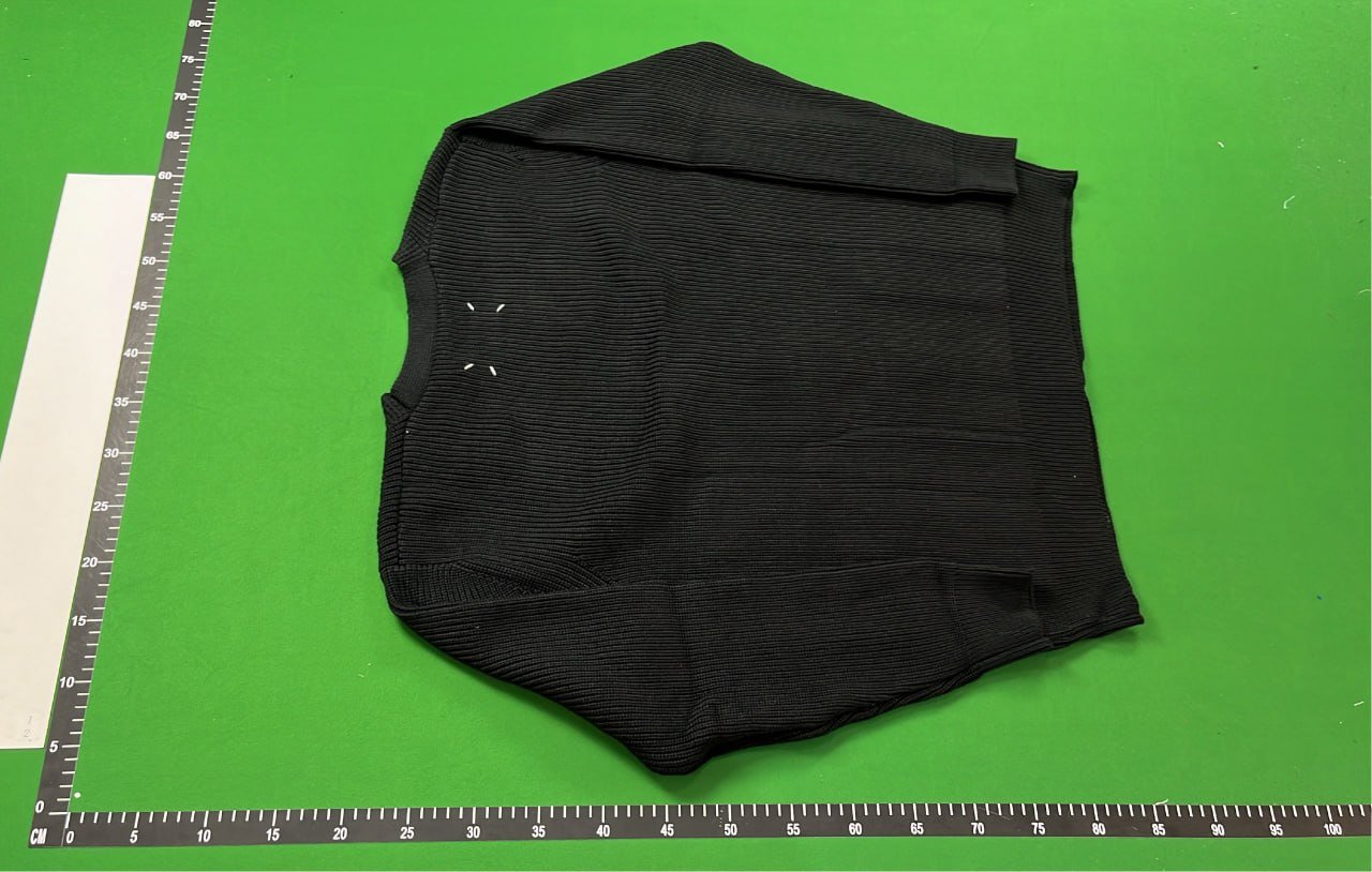 Women's Black Ribbed Knit Cardigan with Silver Buttons [2 styles] -2