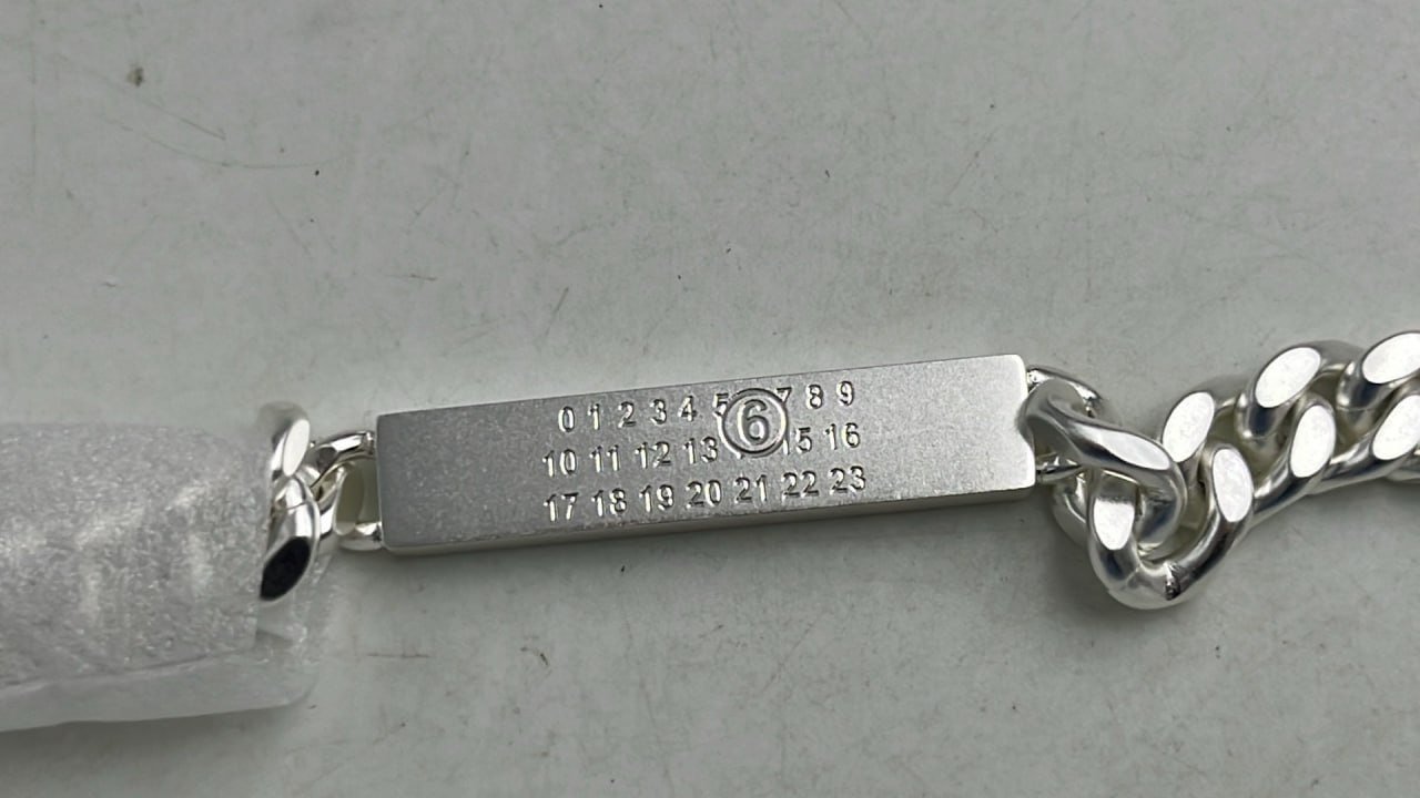 MM6 Silver Chain Necklace with Gift Box and Tag [2 styles] -3