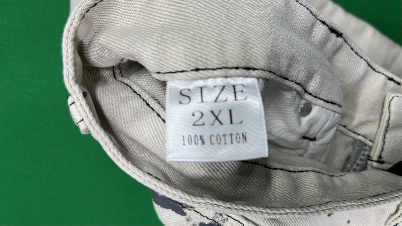 Abstract Graffiti Print Wide Leg Jeans for Men -4