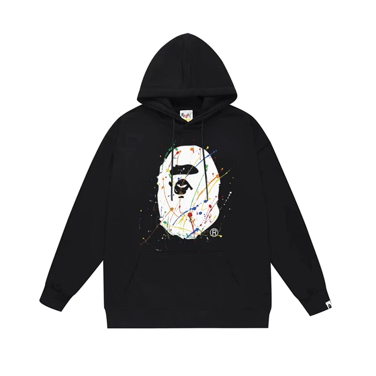  Bape Splatter Ape Head Hoodie