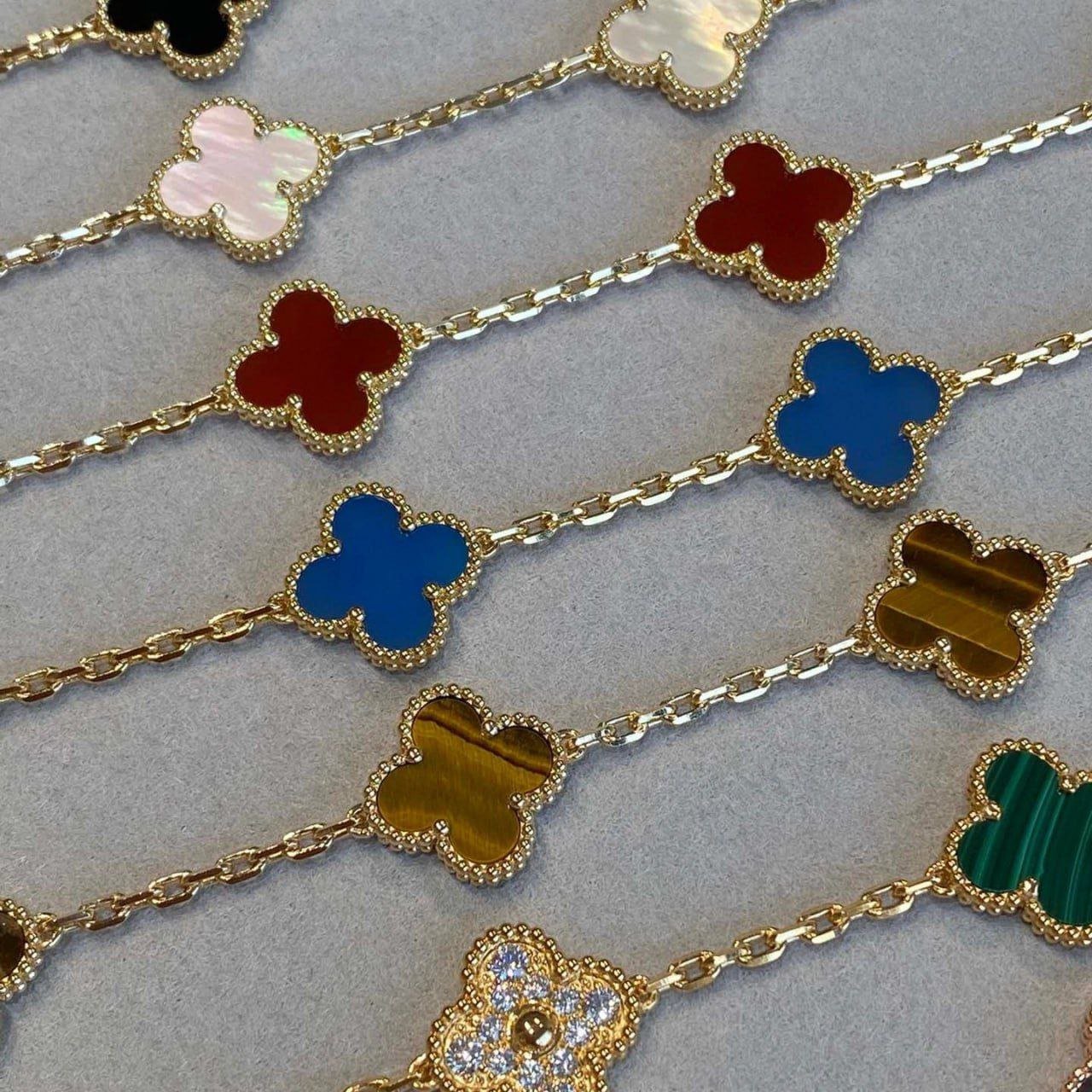 V Gold High Version Clover Bracelets [40 styles] -2