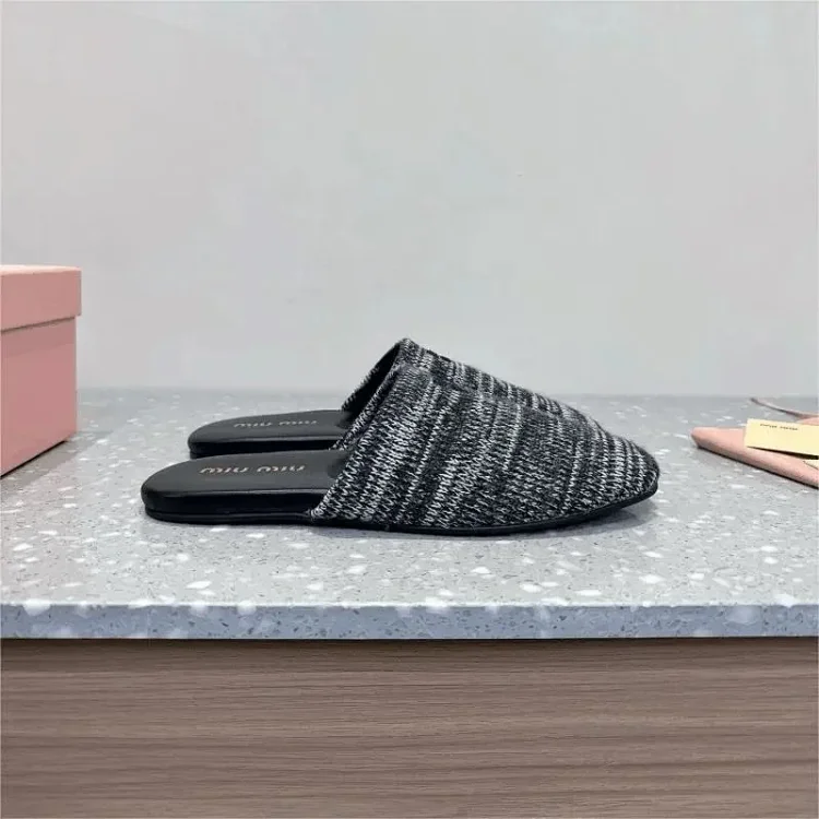   Miu Miu Knit Baotou Slippers