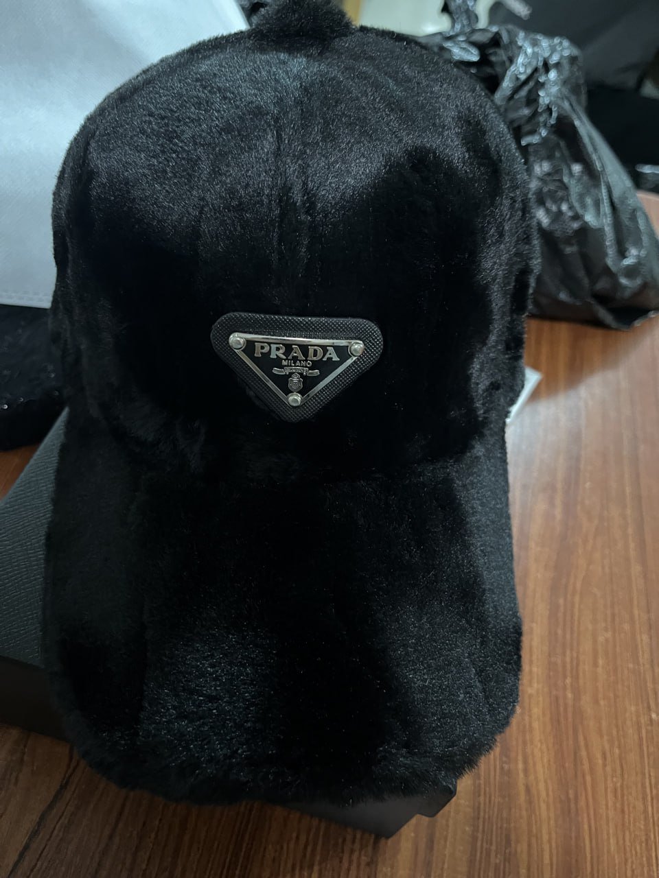 Prada Re-Nylon Faux Fur Baseball Cap [3 styles] -3