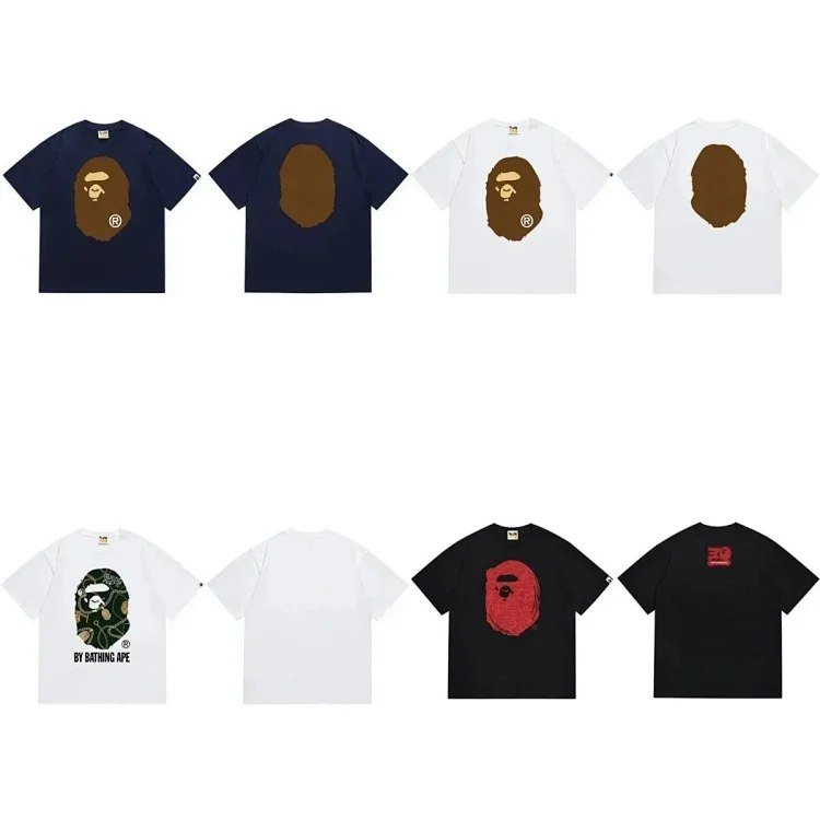 BAPE Ape Head Loose Round Neck Cotton T-Shirt [40 styles] -3