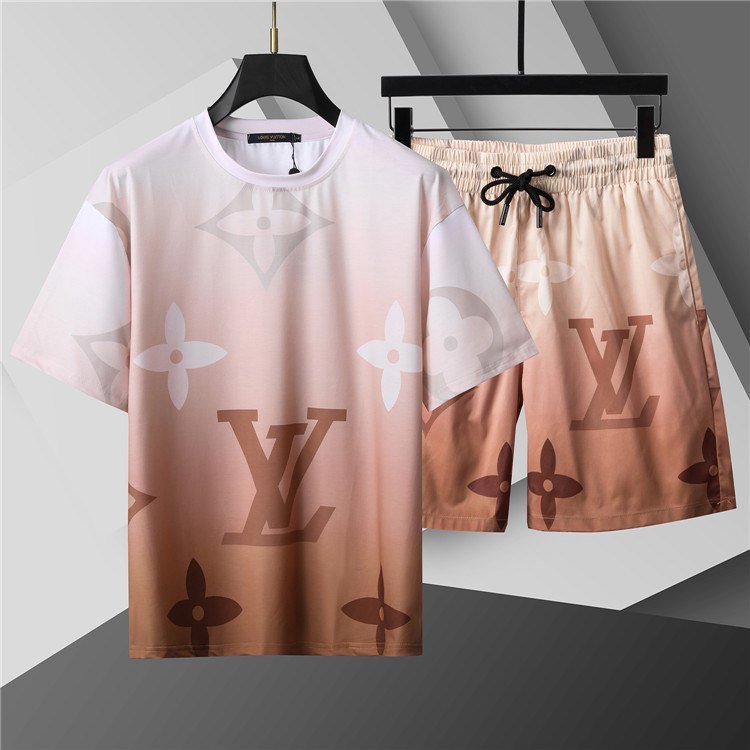 Louis Vuitton LV Dior Burberry suit T-shirtshorts -4