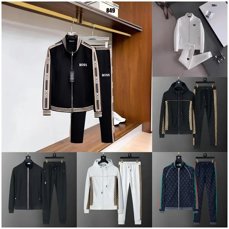 Boss Sweatshirt Jacket Set T-s