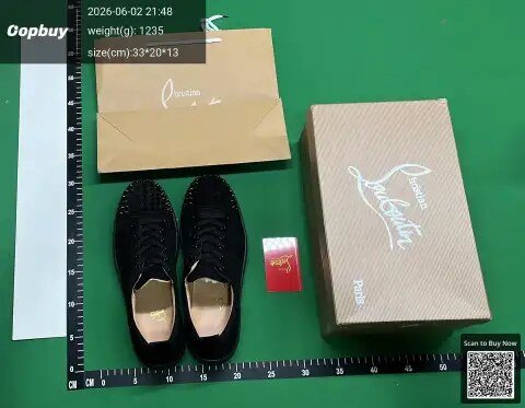 Christian Louboutin Studded Red Sole Sneakers -2