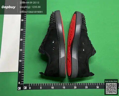 Christian Louboutin Studded Red Sole Sneakers -3