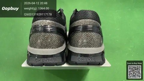 2025 Chanel-style gold and silver running shoes, sports sneakers, “Silver Horn King” couple’s style for men and women, golden-horn height‑increasing dad shoes with a thick sole. -4