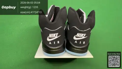Air Jordan 5 Black/White Basketball Shoes -1