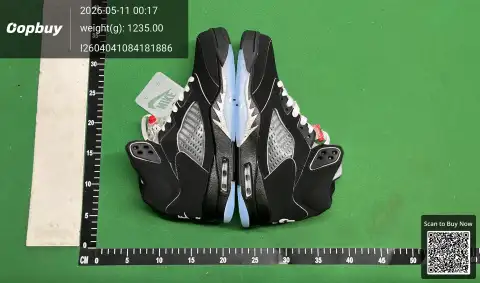 Air Jordan 5 Black/White Basketball Shoes -3