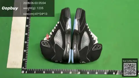 Air Jordan 5 Black/White Basketball Shoes -2