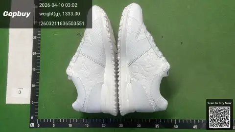 Printed Leather Chunky Sneakers -4