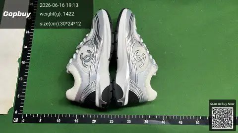 Women's Silver Platform Chunky Sneakers -4