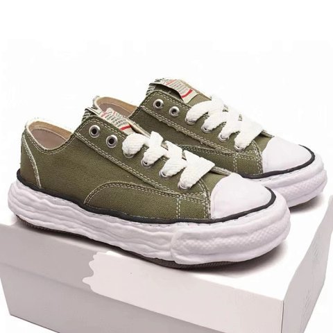 Canvas Low-Top Sneakers with W
