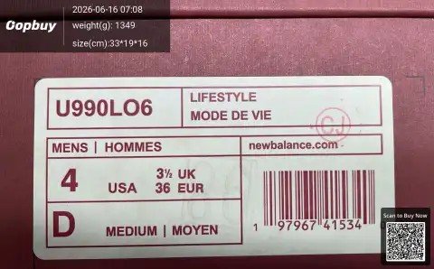New Balance 990v6 U990LO6 -4