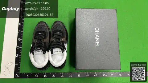 Two-Tone Leather and Canvas Sneakers -5