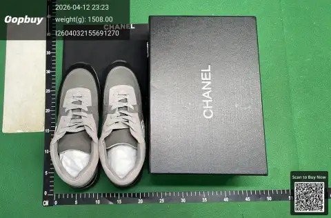 Two-Tone Leather and Canvas Sneakers -6
