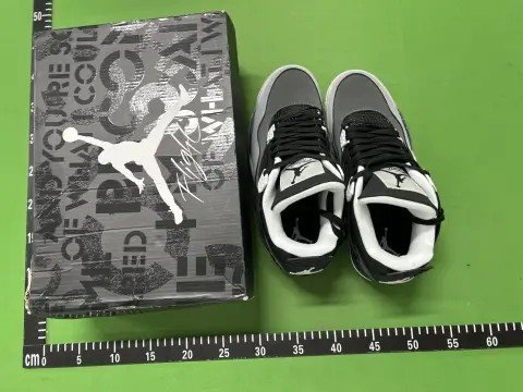 Air Jordan 4 Grey and Mint Sneakers -3