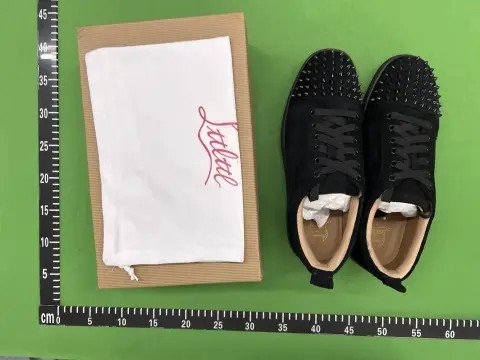 Suede Studded Low-Top Sneakers -2