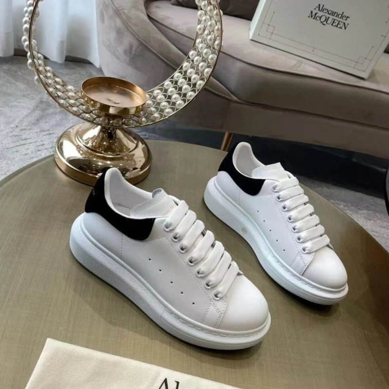Leather Platform White Sneakers -3