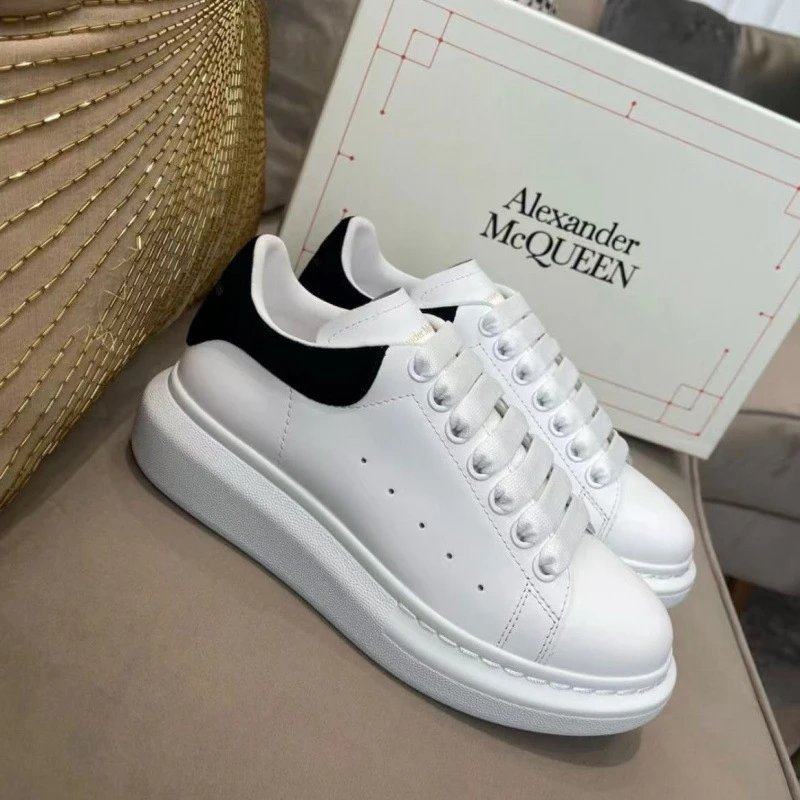 Leather Platform White Sneakers -4