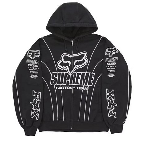 Racing Print Zip Hoodie