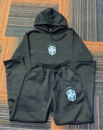 Printed Hoodie and Jogger Set