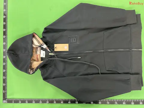 Check-Lined Zip Hoodie -4
