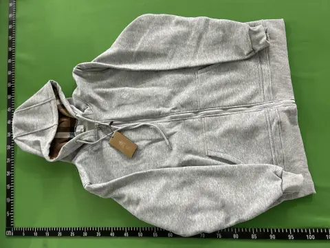 Check-Lined Zip Hoodie -2