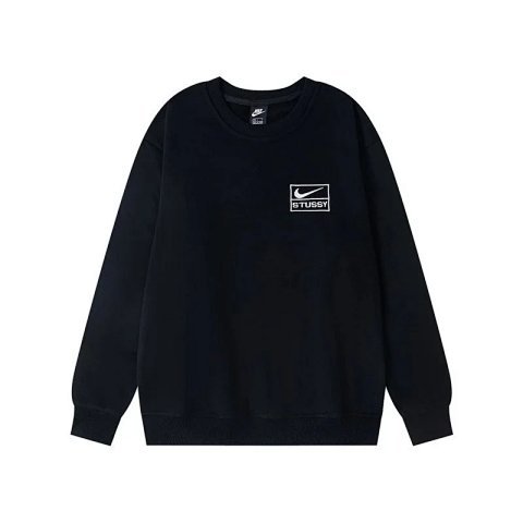 Black Logo Crew-Neck Sweatshir