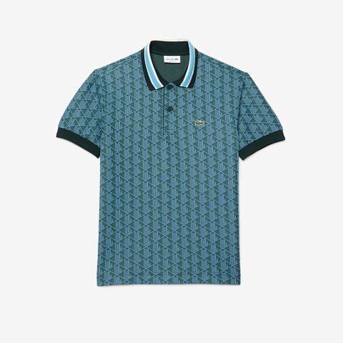 Monogram Knit Polo Shirt -6