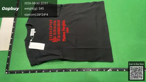 Maison Margiela Number Logo Black T-Shirt -2