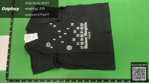 Maison Margiela Number Logo Black T-Shirt -3