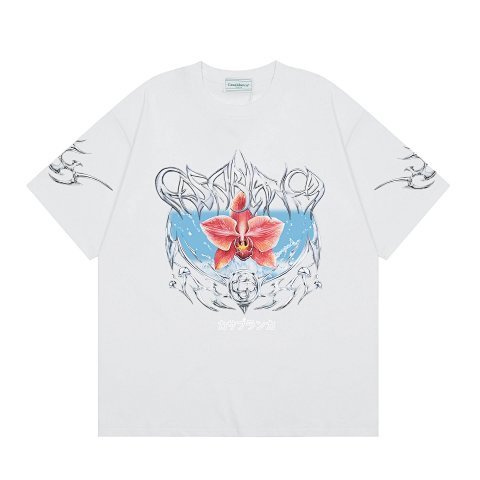 Floral Graphic White T-Shirt