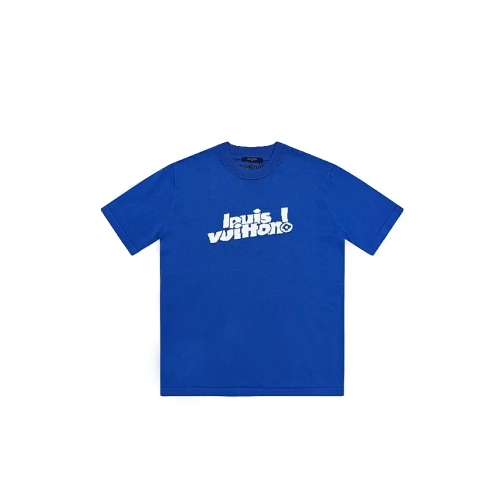 LV Knit Logo Blue T-Shirt