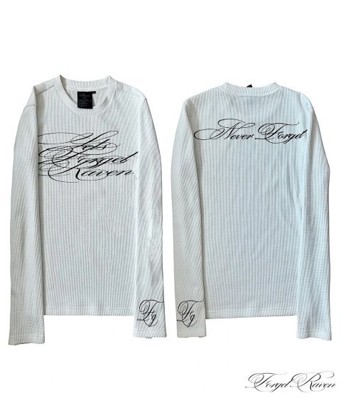 Script Graphic White Long Slee