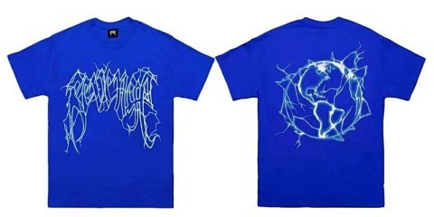 Blue Graphic Short Sleeve T-Sh