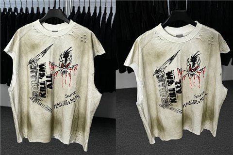Distressed Graphic Short Sleev